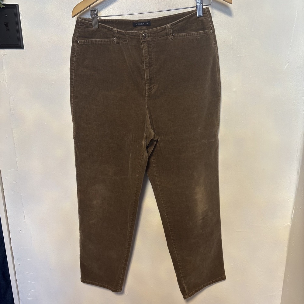 Cute Stretch CRAZY HORSE LIZ CLAIBORNE Size 10 Corduroy‎ Pants  light brown